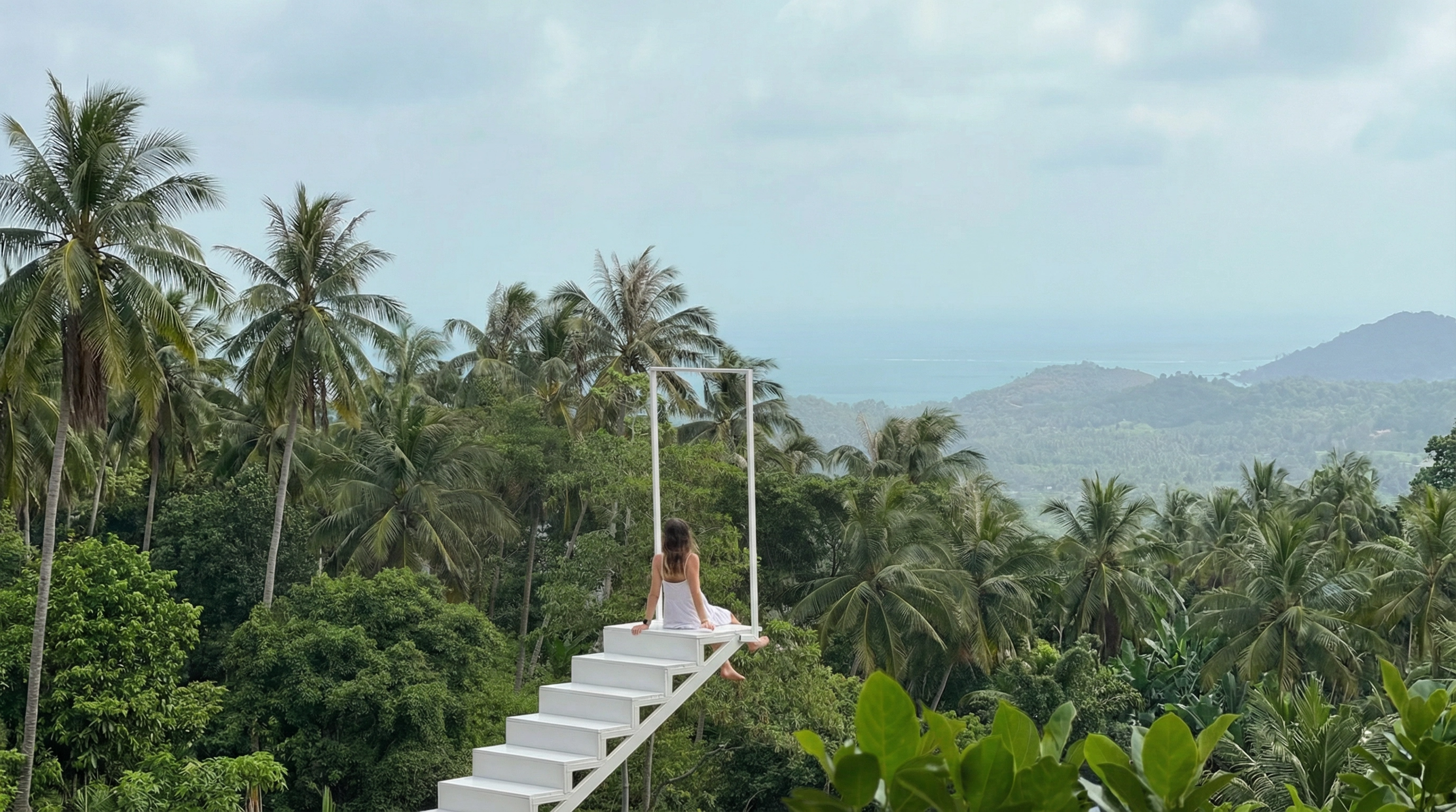 Adara overlooking jungle in Thailand